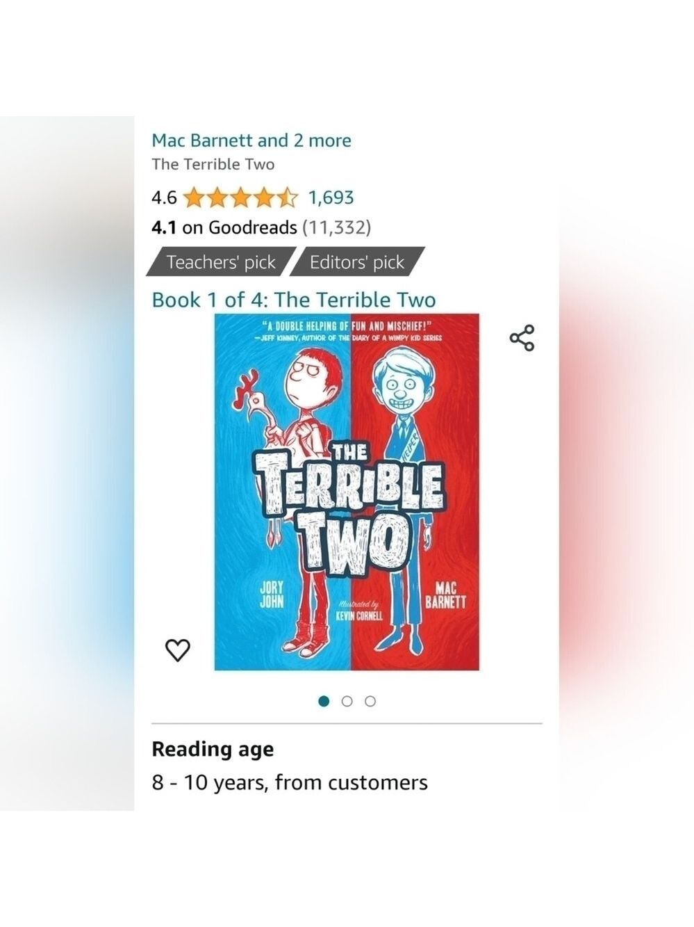 5/$20!! The terrible two, children book - Picture 4 of 4
